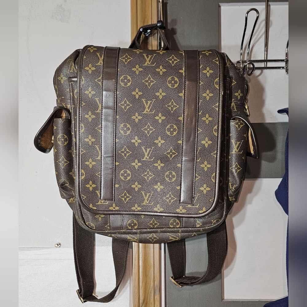 Designer Inspired Monogram Canvas Backpack- EUC - image 2